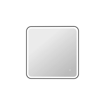 33 Square LED Front and Backlit Wall Mirror in Black (758|MRE6A3333BK)