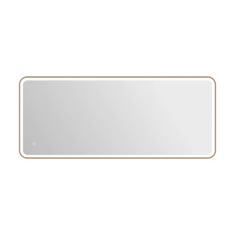 72 Inch Rectangle LED Front and Backlit Wall Mirror in Satin Gold (758|MRE6A3072SG)