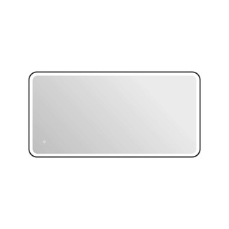 60 Inch Rectangle LED Front and Backlit Wall Mirror in Black (758|MRE6A3060BK)