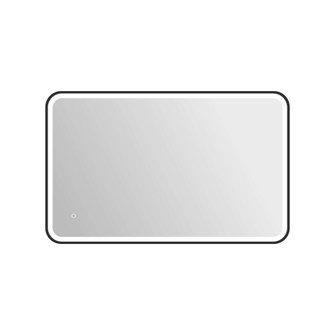 48 Inch Rectangle LED Front and Backlit Wall Mirror in Black (758|MRE6A3048BK)