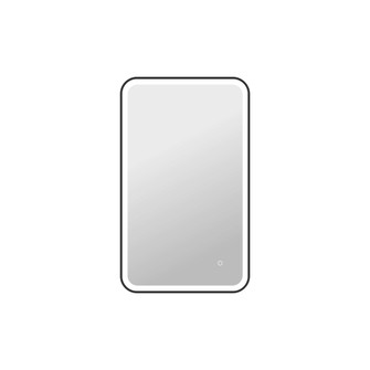 40 Inch Rectangle LED Front and Backlit Wall Mirror in Black (758|MRE6A2440BK)