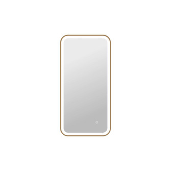 40 Inch Rectangle LED Front and Backlit Wall Mirror in Satin Gold (758|MRE6A2040SG)