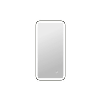 40 Inch Rectangle LED Front and Backlit Wall Mirror in Black (758|MRE6A2040BK)