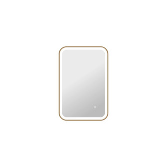 30 Inch Rectangle LED Front and Backlit Wall Mirror in Satin Gold (758|MRE6A2030SG)