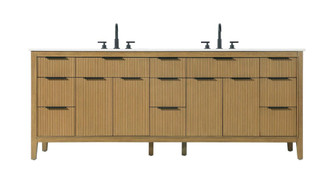 84 inch Double Bathroom Vanity in Honey Teak (758|VF29884DHT)