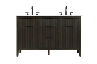 54 inch Double Bathroom Vanity in Chocolate Oak (758|VF29854DCO)