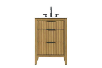 24 inch Single Bathroom Vanity in Honey Teak (758|VF29824HT)