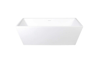 67 inch soaking rectangular bathtub in glossy white and polished chrome (758|BT21367GW-PCH)