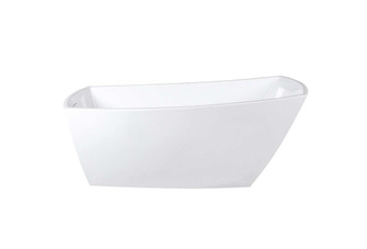 67 inch soaking single slipper rectangular bathtub in glossy white and matte black (758|BT21267GW-MBK)