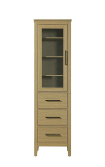 20 Inch Bath Storage Glass Cabinet in Honey Brown (758|SC293C20MHB)