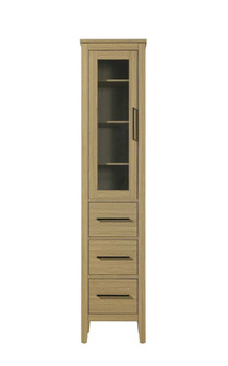 16 Inch Bath Storage Glass Cabinet in Honey Brown (758|SC293C16MHB)