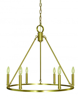 6-Light Brushed Brass Midtown Dining Chandelier (84|5656 BR)