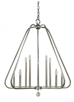 10-Light Polished Nickel Triangulum Foyer Chandelier (84|5510 PN)