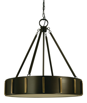4-Light 23'' Mahogany Bronze/Antique Brass Pantheon Pendant (84|4594 MB/AB)