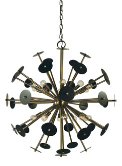 20-Light Polished Nickel/Satin Pewter Apogee Chandelier (84|4978 PN/SP)
