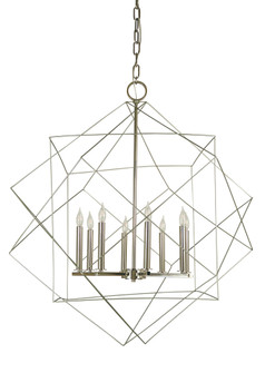 8-Light Mahogany Bronze/Antique Brass Etoile Chandelier (84|4708 MB/AB)