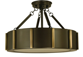 4-Light 16'' Mahogany Bronze/Antique Brass Pantheon Flush Mount (84|4592 MB/AB)