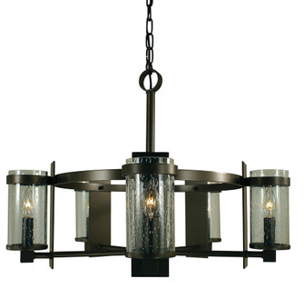 5-Light Mahogany Bronze/Clear Glass Hammersmith Chandelier (84|4435 MB/C)