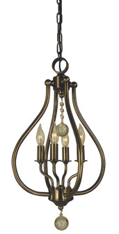4-LIGHT ANTIQUE BRASS DEWDROP PENDANT (84|4444 AB)