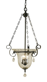 3-Light Matte Black Carcassonne Foyer Chandelier (84|2919 MBLACK)