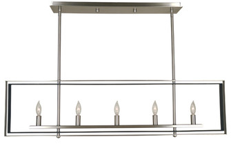5-Light Polished Nickel/Matte Black Symmetry Island Chandelier (84|4869 PN/MBLACK)
