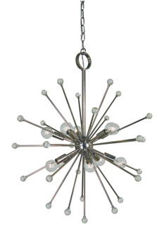 10-Light Satin Brass Supernove Chandelier (84|3088 SB)