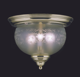 3-Light Polished Brass Chancery Flush / Semi-Flush Mount (84|7923 PB)