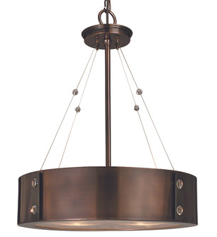 4-Light Satin Pewter/Polished Nickel Oracle Dinette Chandelier (84|5392 SP/PN)