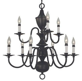 9-Light Satin Pewter Jamestown Dining Chandelier (84|2529 SP)