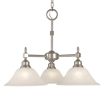3-Light Polished Brass Taylor Dinette Chandelier (84|2439 PB/WH)