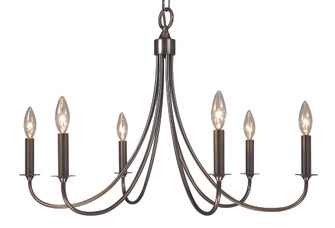 6-Light Roman Bronze Maisonette Dining Chandelier (84|1006 RB)