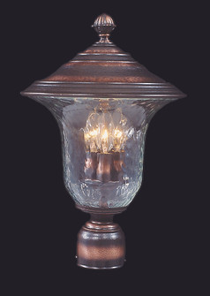 3-Light Raw Copper Carcassonne Exterior Post Mount (84|8327 RC)