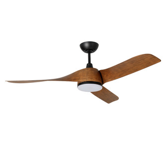 52'' 3-Blade 5CCT LED Ceiling Fan - Brushed Nickel and Maple Finish Blades with Etched Lens (670|1103LED-BN-MP)