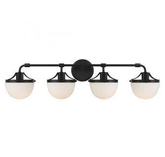Meredith 4-Light Bathroom Vanity Light in Matte Black (RELEASED) (641|L8-3900-4-BK)