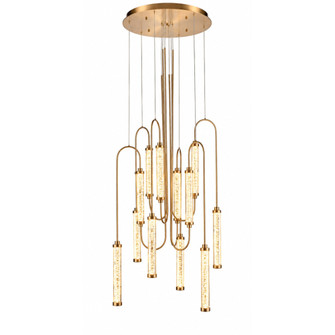 Belvedere 12-Light 31''W LED Chandelier in Aged Brass/Clear Glass (4450|HF7188-AB)