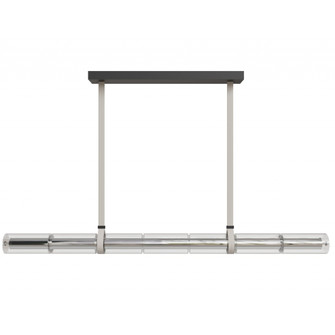 Fremont 64''W Clear Tubular LED Pendant in Ivory/Black (4450|HF7800-IVY)