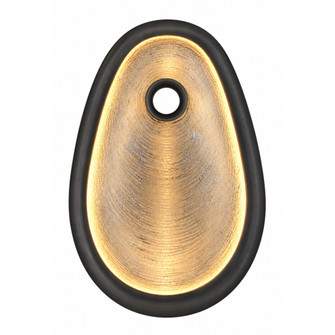 Palmea 16''H Oval Smoked Glass LED Wall Sconce in Matte Black (4450|HF7222W-BK-SMK)