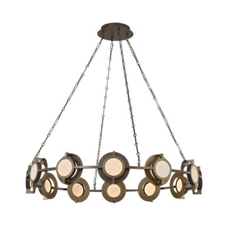 Mayfair 12-Light 43.5''W Round Alabaster Chandelier in Aged Brass (4450|HF7012-AB)