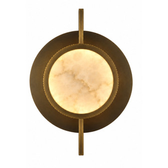 Mayfair 10''W Round Alabaster LED Wall Sconce in Aged Brass (4450|HF7001-AB)