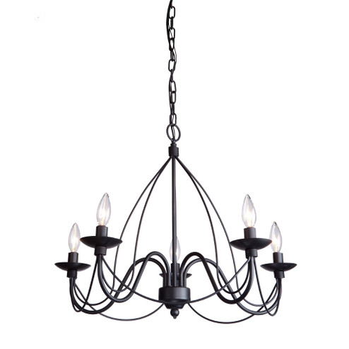 Wrought Iron 5-Light Chandelier (12|AC1485EB)