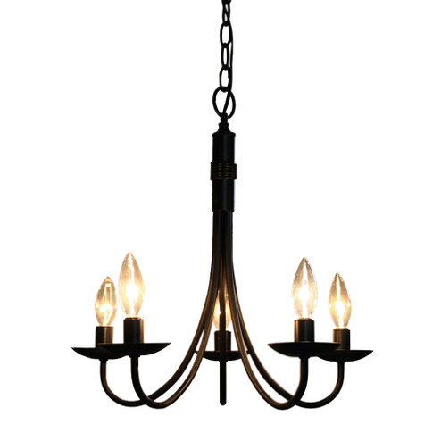 Wrought Iron 5-Light Chandelier (12|AC1785EB)