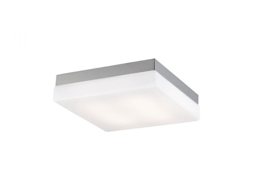 Cermack St. 8'' Square Flush Mount  in Brushed Brass with White Glass (4450|HF1108-BN)