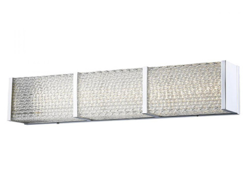 Cermack St. 32''  LED Resctangular  Vanity Bath Bar in Polished Chrome with Textured Glass (4450|HF1122-CH)