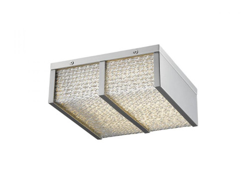 Cermack St. 10''  Square Flush Mount in Brushed Nickel with Textured Glass (4450|HF1123-BN)