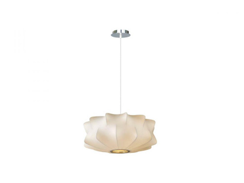 Melrose Pl. Collection White Fabric Pendant Like Hanging Fixture (4450|HF2112)