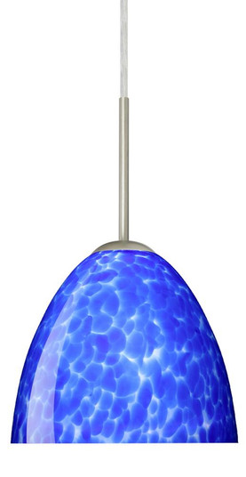 Besa Sasha Pendant Satin Nickel Blue Cloud 1x50W E12 base (127|1BC-757286-SN)