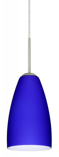 Besa Riva 9 Pendant Satin Nickel Cobalt Blue Matte 1x75W Medium Base (127|1JC-1511CM-SN)