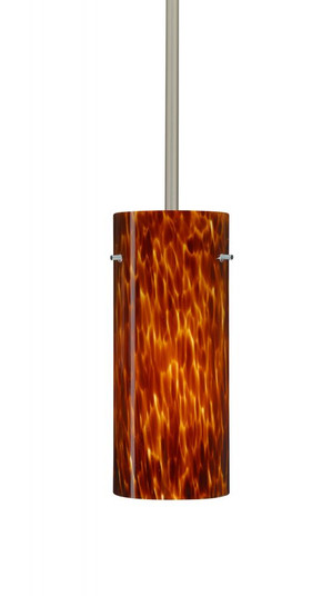 Besa Stilo 10 Stem Pendant Satin Nickel Amber Cloud 1x100W Medium Base (127|1TT-412318-SN)