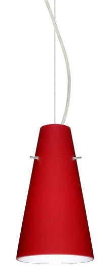 Besa Cierro Cable Pendant Ruby Matte Satin Nickel 1x100W Medium Base (127|1KX-4124RM-SN)