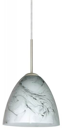Besa Vila LED Pendant Marble Grigio Satin Nickel 1x9W LED (127|1JT-4470MG-LED-SN)